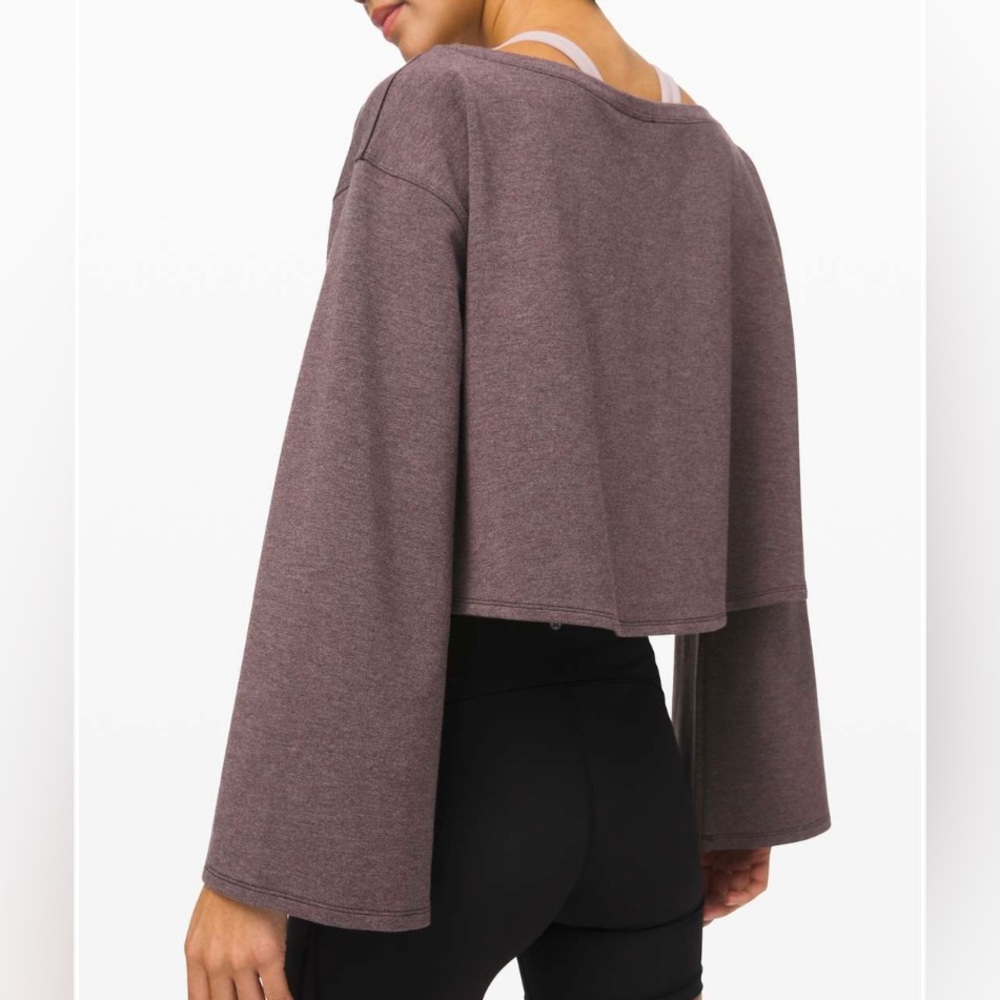 Lululemon Show your Depth Long Sleeve Heathered Antique Bark sweatshirt